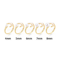 Moon Brass Shell Cuff Rings Setting&nbsp;KK-T079-23G