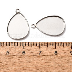 304 Stainless Steel Pendant Cabochon Settings&nbsp;STAS-D379-08B-P
