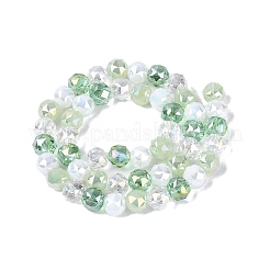 Electroplate Imitation Jade & Opaque & Transparent Glass Beads Strands&nbsp;EGLA-Q135-8MM-A06