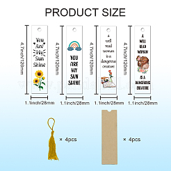 4 Sets Acrylic Bookmark Pendants for Teachers' Day&nbsp;DIY-GL0004-27A