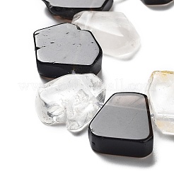 Natural Smoky Quartz and Crystal Quartz Beads Strands&nbsp;G-P528-K04-01