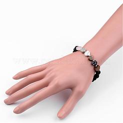 Natural Lava Rock Bead Stretch Bracelets&nbsp;BJEW-JB02489