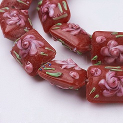 Handmade Bumpy Lampwork Beads Strands&nbsp;LAMP-K027-07