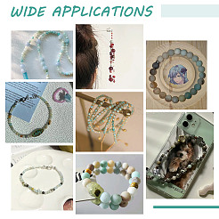 Natural Frosted Flower Amazonite Round Beads&nbsp;G-NB0005-34A