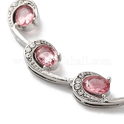 Platinum Alloy Teardrop Link Chain Bracelets&nbsp;BJEW-A005-01D