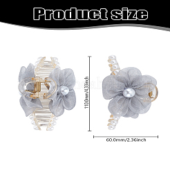 1Pc PS Plastic & Polyester & Iron Claw Hair Clips for Women Girls Thick Hair&nbsp;PHAR-LP0002-31C