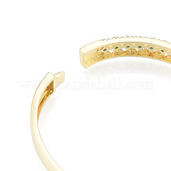 Cubic Zirconia Rhombus Hinged Bangle&nbsp;BJEW-N014-013