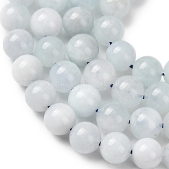 Natural Aquamarine Beads Strands&nbsp;G-R446-8mm-04-02