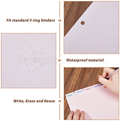 48Pcs 3 Colors PP Plastic Binder Index Divider Sheets&nbsp;DIY-DC0003-82