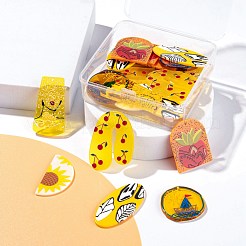 24Pcs 6 Style Cellulose Acetate(Resin) and Acrylic Pendant Sets&nbsp;KY-LS0001-16