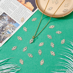 100Pcs Long-Lasting Plated Brass Filigree Charms&nbsp;KK-HY0004-22