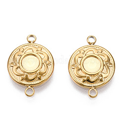 304 Stainless Steel Pendant Cabochon Connector Settings&nbsp;STAS-T060-46G