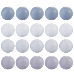 40Pcs 4 Colors Round Silicone Focal Beads&nbsp;SIL-TAD0001-02B