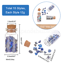 DIY 180g 15 Style Natural Mixed Gemstone Chip Beads&nbsp;DIY-PH0005-46