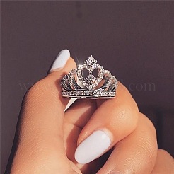 Fashionable Alloy Rhinestone Finger Rings&nbsp;FS-WG5016E-01