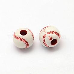 Tennis Craft Style Acrylic Beads&nbsp;SACR-R886-05
