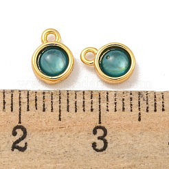 Rack Plating Brass Half Round Charms&nbsp;KK-A214-28G