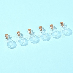 8Pcs Round Glass Bottle for Bead Containers&nbsp;BOTT-FS0001-03