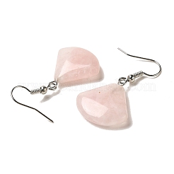 Natural Mixed Gemstone Fan Dangle Earrings&nbsp;EJEW-E296-03P