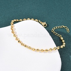 Brass Beaded Bracelets for Women&nbsp;BJEW-C140-16G