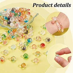 300Pcs 12 Colors Baking Paint Transparent Glass Beads&nbsp;GLAA-PH0003-09
