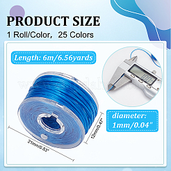 25 Rolls 25 Colors Flat Elastic Crystal String&nbsp;EW-WH0013-29