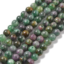 Natural Ruby in Zoisite Beads Strands&nbsp;G-R011-A02-03