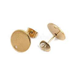 Ion Plating(IP) 304 Stainless Steel Stud Earring Findings&nbsp;STAS-P198-25-12mm-G