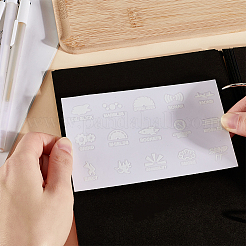 Square PVC Waterproof Car Dash Button Stickers Repaire Kits&nbsp;DIY-WH0349-178