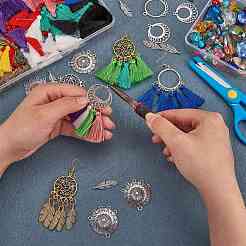 DIY Tassel Drop Earring Making Kit&nbsp;DIY-SZ0007-08