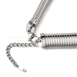Non-Tarnish 304 Stainless Steel Flat Snake Chain Necklaces for Women&nbsp;NJEW-U049-01P-02