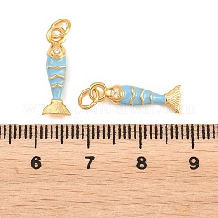 Brass Micro Pave Clear Cubic Zirconia Pendants&nbsp;KK-P353-10G-01