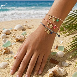 3Pcs 3 Colors Bohemian Brass Religon Cross Virgin Charm Bracelet Sets&nbsp;DS9557-3