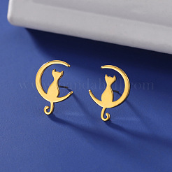304 Stainless Steel Stud Earrings for Women&nbsp;EJEW-F320-03G