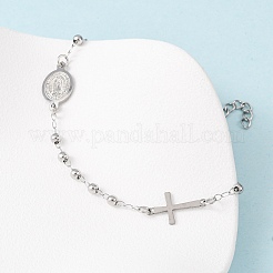 Religion 304 Stainless Steel Link Bracelets&nbsp;BJEW-F524-05B-P
