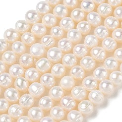 Natural Cultured Freshwater Pearl Beads Strands&nbsp;PA-CBAC463-33