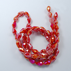 Electroplate Glass Beads Strands&nbsp;X-EGLA-R007-11x8mm-2