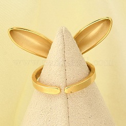 304 Stainless Steel Open Cuff for Women&nbsp;RJEW-B109-02G-04