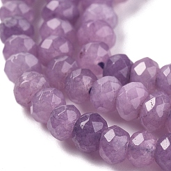 Dyed Natural Malaysia Jade Rondelle Beads Strands&nbsp;X-G-E316-2x4mm-39