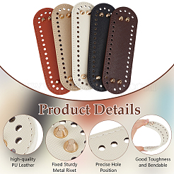 5Pcs 5 Colors PU Imitation Leather Bag Bottoms&nbsp;FIND-CL0001-87A