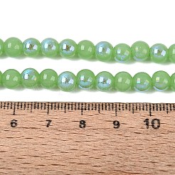 Electroplate Imitation Jade Glass Beads Strands&nbsp;EGLA-Q132-6MM-01B-08