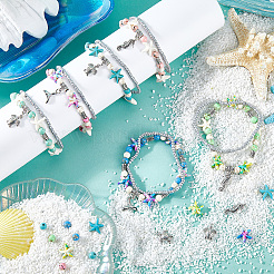 DIY Ocean Theme Double Layer Bracelets Making Kits&nbsp;DIY-SC0029-52