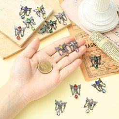 14Pcs 7 Colors Alloy with Resin Rhinestone Pendants&nbsp;FIND-CJ0005-95