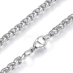 Non-Tarnish 304 Stainless Steel Wheat Chain Necklaces&nbsp;NJEW-D285-14P