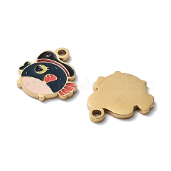 Ion Plating(IP) 304 Stainless Steel Enamel Pendants&nbsp;STAS-M340-06G