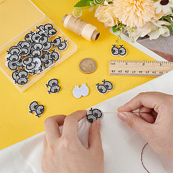 50Pcs Eye Hotfix Rhinestone Sew on Patches&nbsp;DIY-FG0007-30