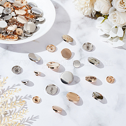 100Pcs 10 Styles Alloy Shank Buttons&nbsp;BUTT-OC0001-45