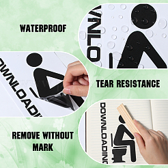 Toilet Wall Plastic Stickers&nbsp;AJEW-WH20023-04