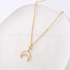 Amie Lunbi Moon Shell Pendant Necklace for Women Simple Elegant Jewelry&nbsp;ZT5606