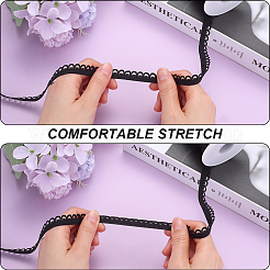 25M Polyester Picot Elastic Lace Trim&nbsp;OCOR-GF0003-61A